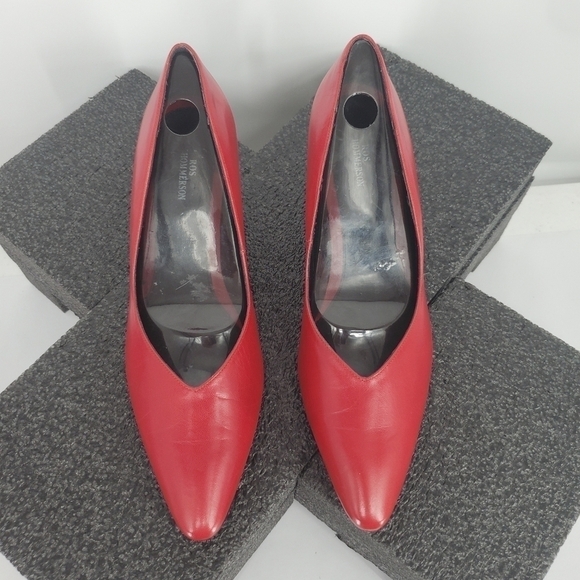 Ros Hommerson Shoe Women 11 M Red Heels - Picture 7 of 15